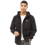 Lyle And Scott Vintage Mens Hooded Curved Hem Jacket 572 True Black