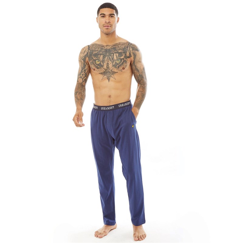 Lyle And Scott Vintage Mens Alistair Loungewear Joggers Estate Blue