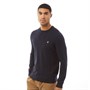 Lyle And Scott Vintage Mens Cotton Merino Crew Neck Jumper Navy/Jet Black