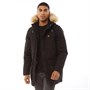 Lyle And Scott Vintage Mens Winter Weight Microfleece Lined Parka Jet Black