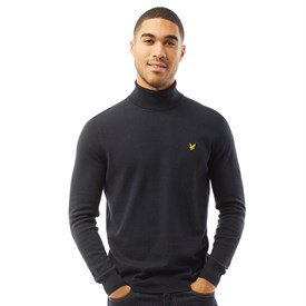 Pull Lyle & Scott Mélange Laine Et Coton - Taille L, Bleu Foncé, Occasion Très Bon état