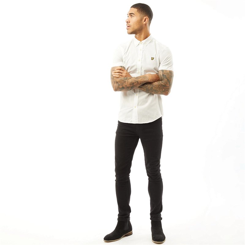 Lyle And Scott Vintage Herrer Skjorter med korte ærmer Hvid