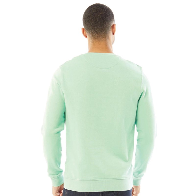 Lyle And Scott Vintage Mens Crew Neck Sweatshirt Sea Mint