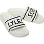 Lyle And Scott Vintage Slider Sandales Wal II Slides Homme Blanc
