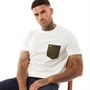 Lyle And Scott Vintage Mens Contrast Pocket T-shirt Off White/Trek Green