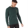 Lyle And Scott Vintage Mens Cable Jumper Dark Green Marl