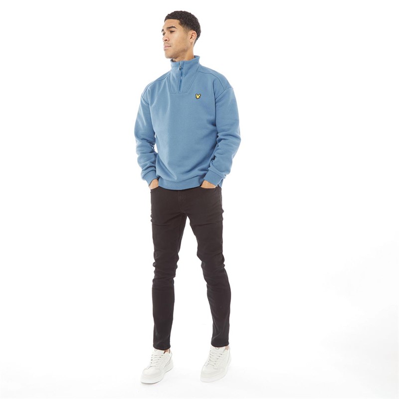 Lyle And Scott Vintage Mens High Neck Midlayer Azure