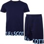 Lyle And Scott Vintage Mens Carter T-shirt And Shorts Co-ord Peacoat