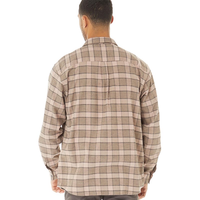 Lyle And Scott Vintage Mens Check Overshirt Mauve Dusk