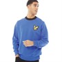 Lyle And Scott Vintage Mens Block Marl Sweatshirt Bright Blue Marl/Jet Black
