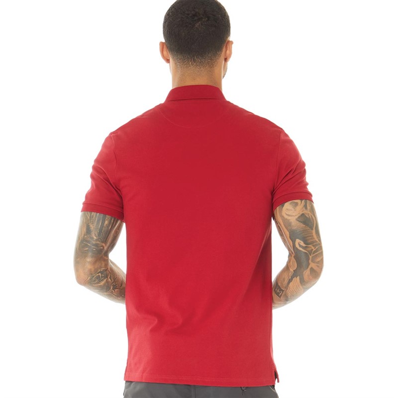 Lyle And Scott Vintage Mens Plain Polo Tunnel Red