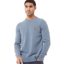 Lyle And Scott Vintage Herre Lambswool Blend Trøjer med rund hals Mergel Blå