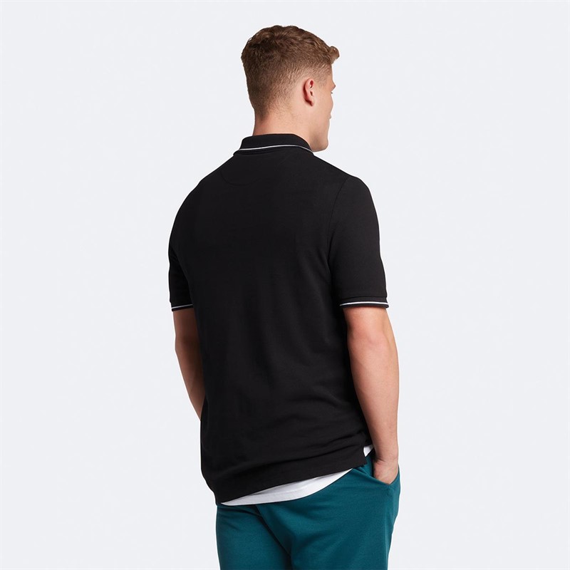 Lyle And Scott Vintage Herre Tipped Kortærmet poloer Sort
