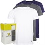 Lyle And Scott Vintage Mens Maxwell Three Pack T-Shirts Bright White/Dark Grey Marl/Peacoat