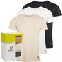 Lyle And Scott Vintage Mens Maxwell Three Pack T-Shirts Incense/Whisper White/Black