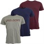 Lyle And Scott Vintage Mens August Three Pack T-Shirts Wine Tasting/Peacoat/Grey Marl