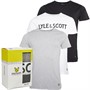 Lyle And Scott Vintage Mens August Three Pack T-Shirts Grey Marl/Bright White/Black
