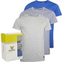 Lyle And Scott Vintage Mens Chase Three Pack T-Shirts Light Grey Marl/Stripe/Dazzling Blue