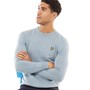 Lyle And Scott Vintage Mens Crew Neck Cotton Merino Jumper Away Blue