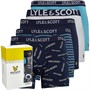 Lyle And Scott Vintage Mens Knox Five Pack Trunks Peacoat/Blue Mist/AOP/Bright White/Stripe