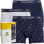 Lyle And Scott Vintage Mens Elliot Three Pack Trunks Peacoat/AOP/Bright White