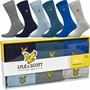 Lyle And Scott Vintage Mens Victor Six Pack Dress Socks Peacoat/Teal/Blue/Chambray Blue/Grey/Grey
