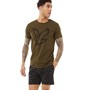 Lyle And Scott Vintage Mens Griffin T-Shirt And Shorts Loungewear Set Dark Olive/Black
