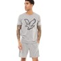 Lyle And Scott Vintage Mens Rocco T-Shirt And Shorts Loungewear Set Grey Marl
