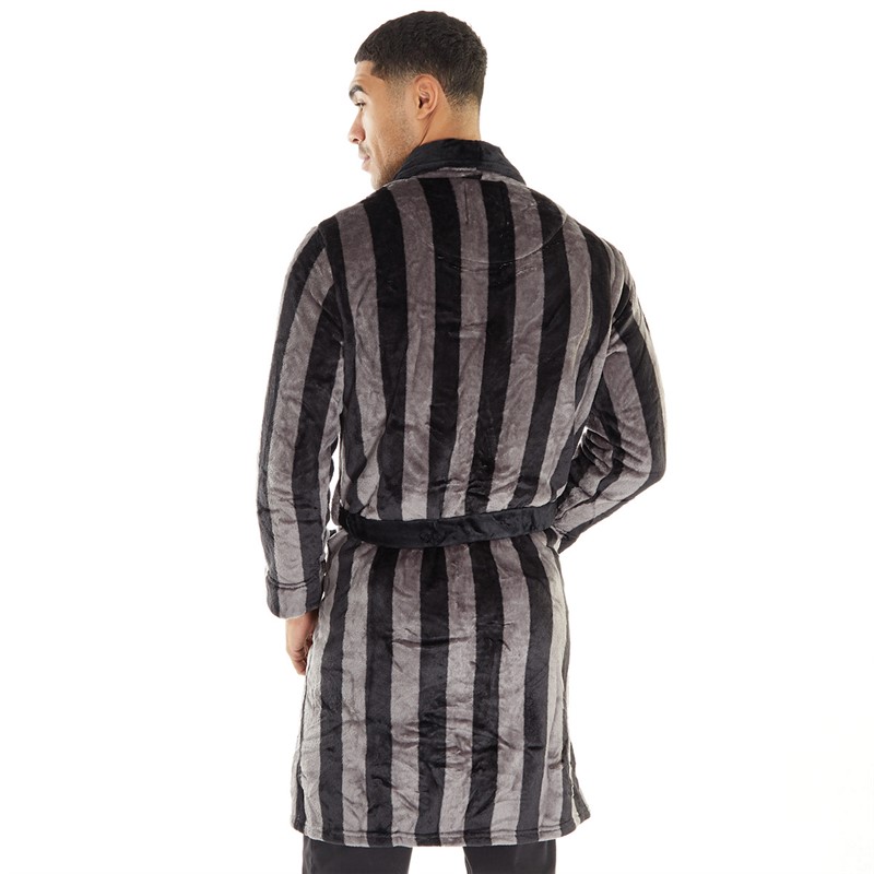 Lyle And Scott Vintage Mens Doherty Dressing Gown Granite Grey