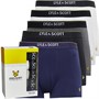 Lyle And Scott Vintage Mens Jackson Five Pack Boxers Black/Bright White/Grey Marl/Grey Marl/Peacoat