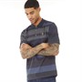 Lyle And Scott Vintage Mens Vintaged Stripe Polo Dark Navy