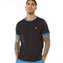 Lyle And Scott Vintage Mens Ringer T-Shirt Jet Black/Bright Blue