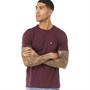 Lyle And Scott Vintage Mens Tonal Pocket T-Shirt Burgundy