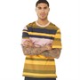 Lyle And Scott Vintage Mens Washed Stripe T-Shirt Sensible Pink