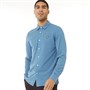 Lyle And Scott Vintage Heren Pique Overhemden met lange mouwen Blauw