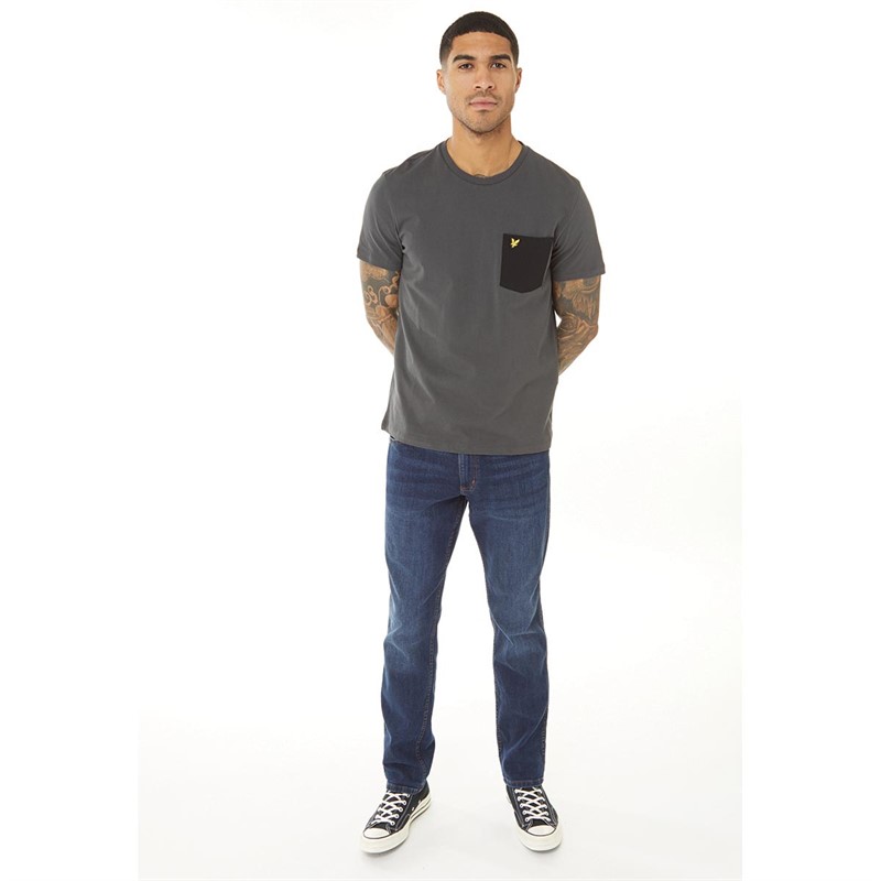 Lyle And Scott Vintage Heren Contrast T-shirts Donkergrijs