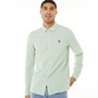 Lyle And Scott Vintage Chemises à Manches Longues Homme Vert Clair