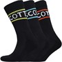 Lyle And Scott Vintage Mens Jock Three Pack Crew Socks Black/Multi
