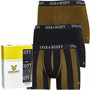 Lyle And Scott Vintage Mens Elias Three Pack Trunks Dark Olive/Black