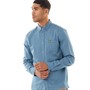 Lyle And Scott Vintage Mens Washed Long Sleeve Shirt Skipton Blue