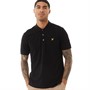 Lyle And Scott Vintage Mens Crest Tipped Polo Shirt Jet Black