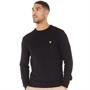 Lyle And Scott Vintage Mens Chunky Slub Jumper Jet Black