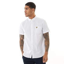 Lyle And Scott Vintage Mens Short Sleeve Oxford Shirt White