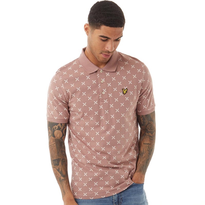 lyle and scott polo pink