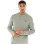 Lyle And Scott Vintage Mens Waffle Henley Long Sleeve Shirt French Kaki