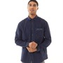 Lyle And Scott Vintage Mens Contrast Stitch Long Sleeve Shirt Dark Navy/Molly's Green