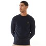 Lyle And Scott Vintage Mens Cotton Crew Neck Jumper Dark Navy
