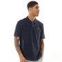 Lyle And Scott Vintage Mens Towelling Polo Shirt Dark Navy