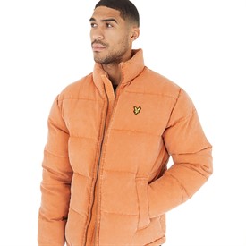 Buy Lyle And Scott Vintage Mens Funnelled Puffer Jacket Victory Orange