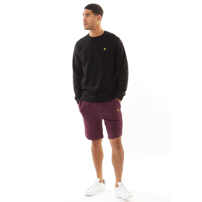 Lyle And Scott Vintage Mens Sweat Shorts Burgundy